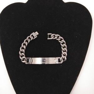 Men New Titanium Silver Fashion SS Jesus Bracelet